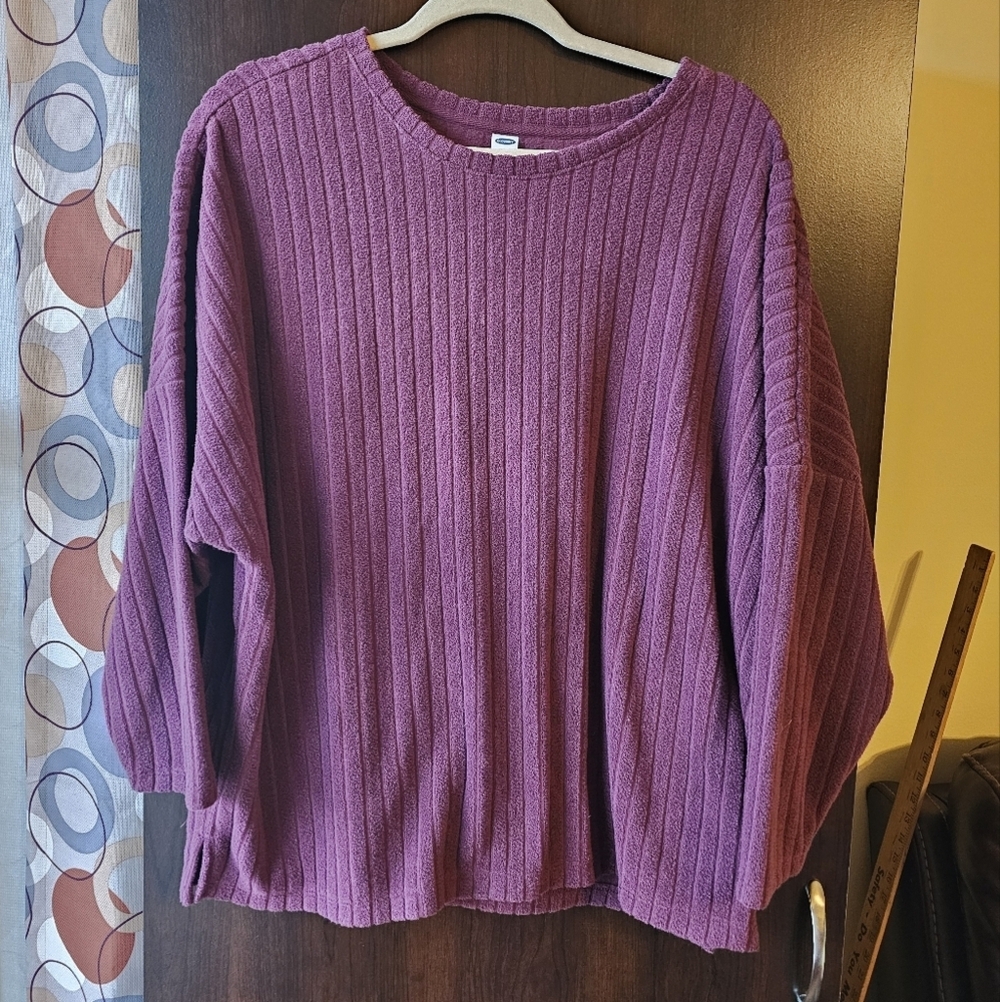 Old Navy Women's Ribbed Knit Sweater - Plum